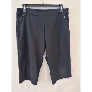 Lucy Tech Pant Women's XL Black Cropped Capris EUC — Wide-Leg Athletic